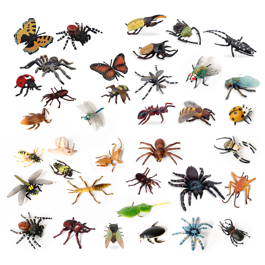 Bonsai Garden Ideas - Realistic Plastic Bugs Figurines with Cicada