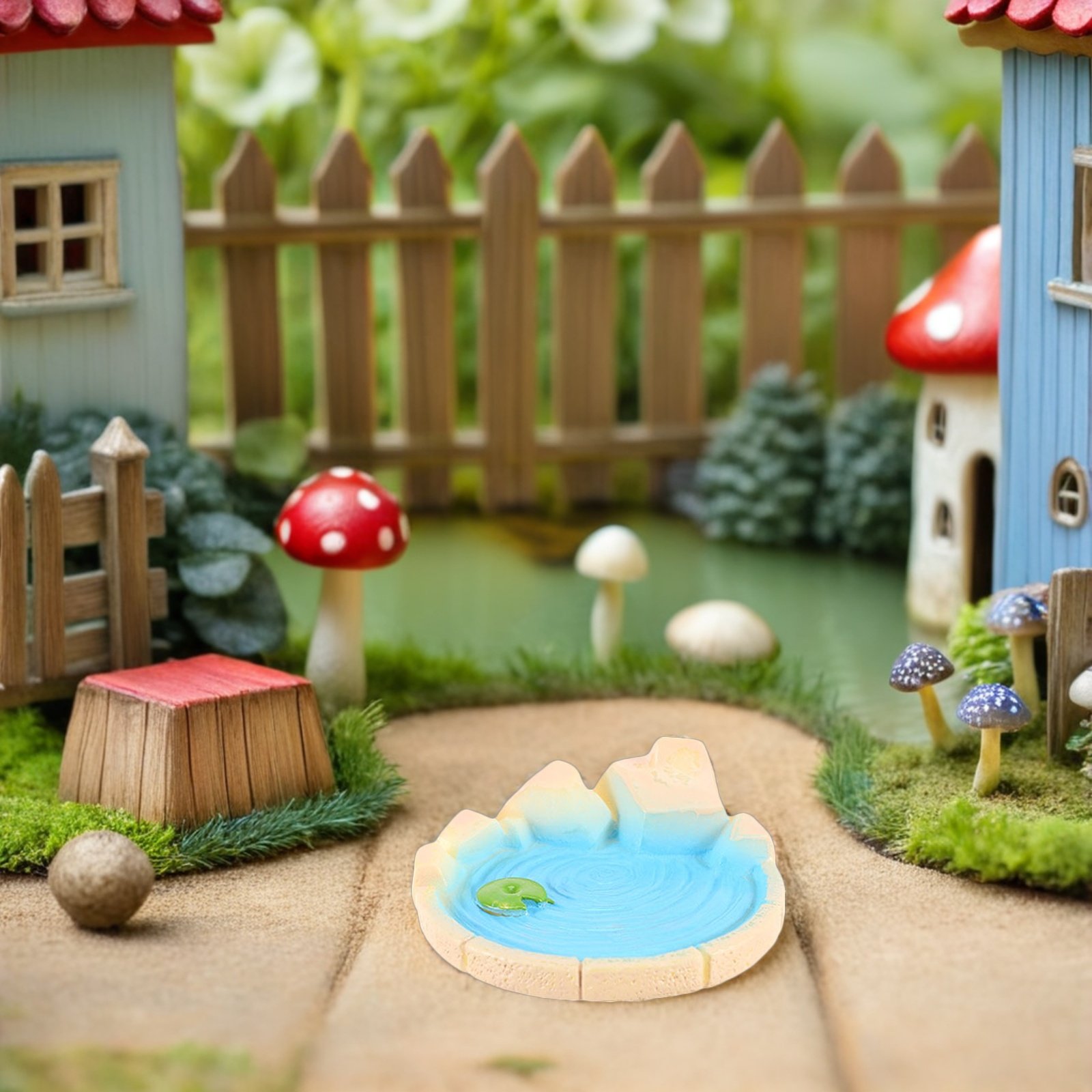 Bonsai Garden Set Up - 4Pcs Miniature Resin Pond Scene Decor