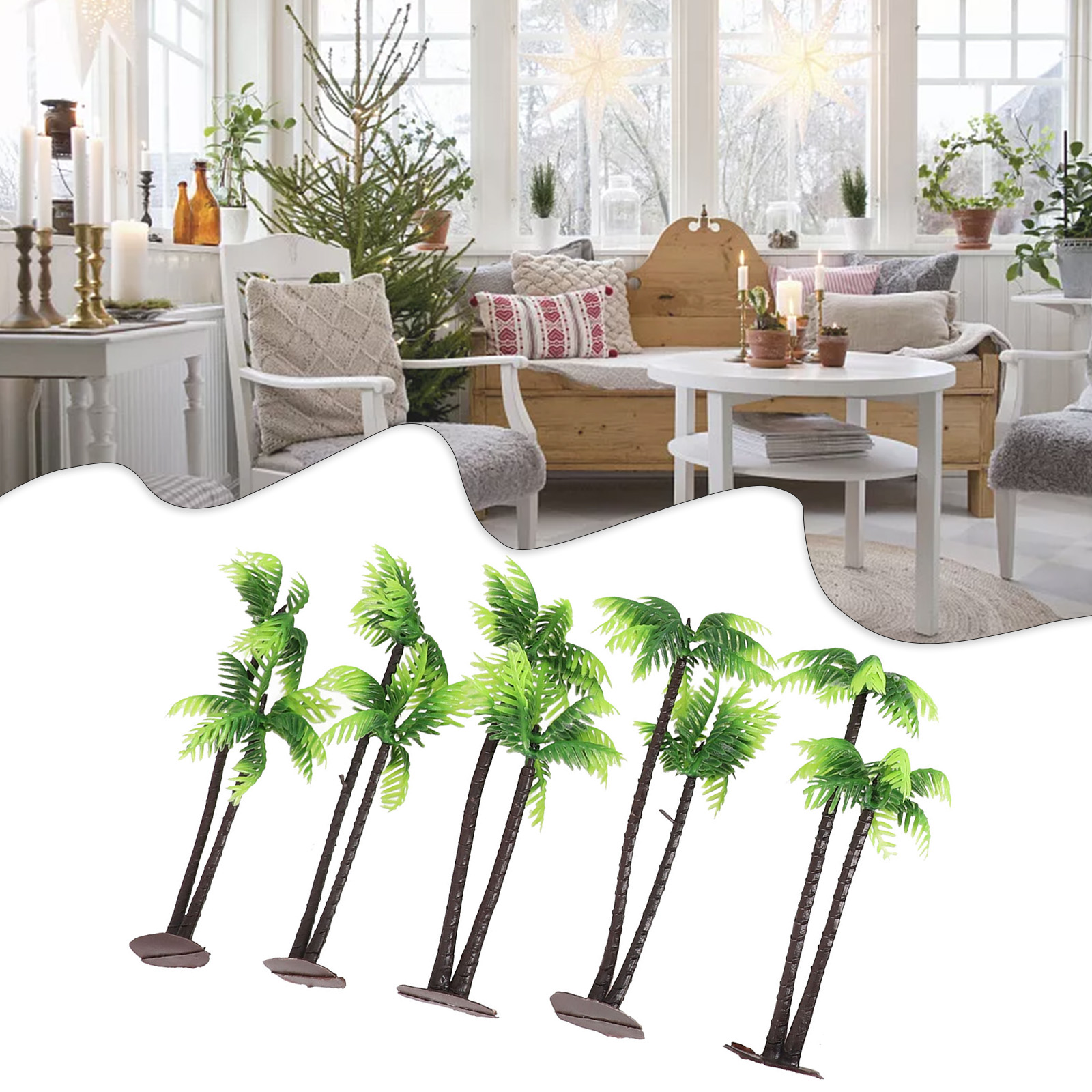 Bonsai Garden Set Up - 5Pcs For Mini Coconut Palm Tree