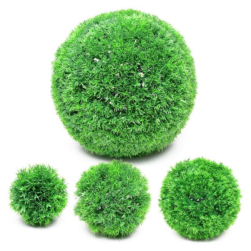 Bonsai Garden Ideas - Artificial Plants Green Grass Ball 13/18/23/28cm