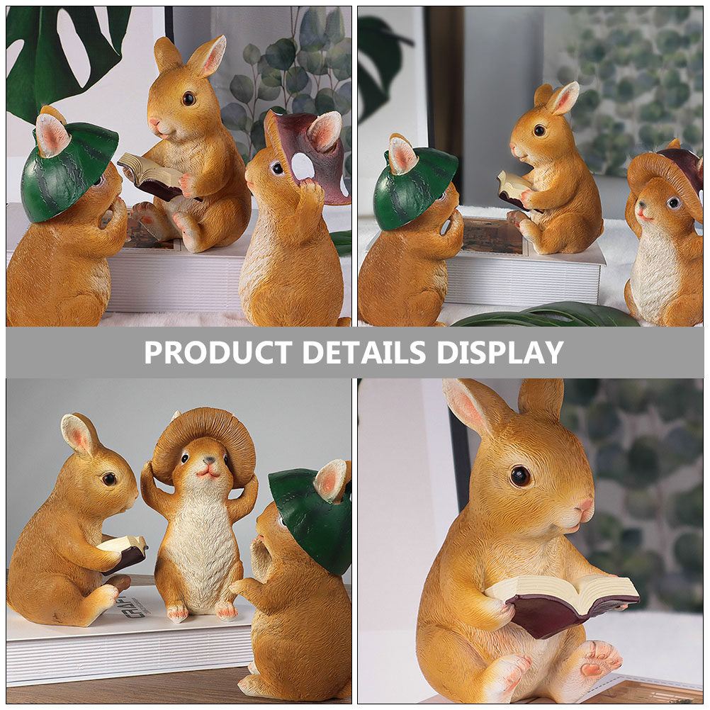 Bonsai Garden Set Up - 1Pcs Exquisite Resin Rabbit Decoration Lifelike
