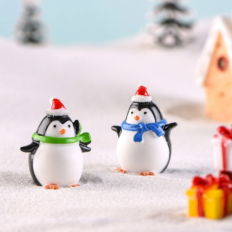 4pcs Mini Resin Penguin Micro  - Bonsai Garden World ulasan dan harga