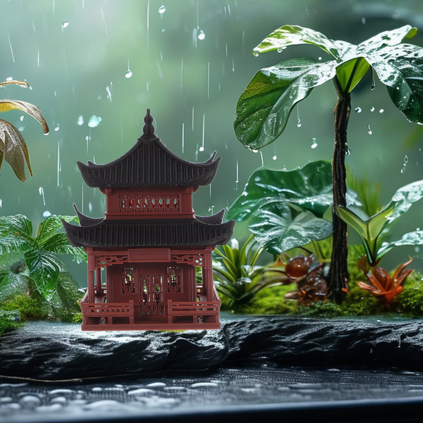 Chinese Style Mini Pavilion St - Bonsai Garden Set Up ulasan dan harga