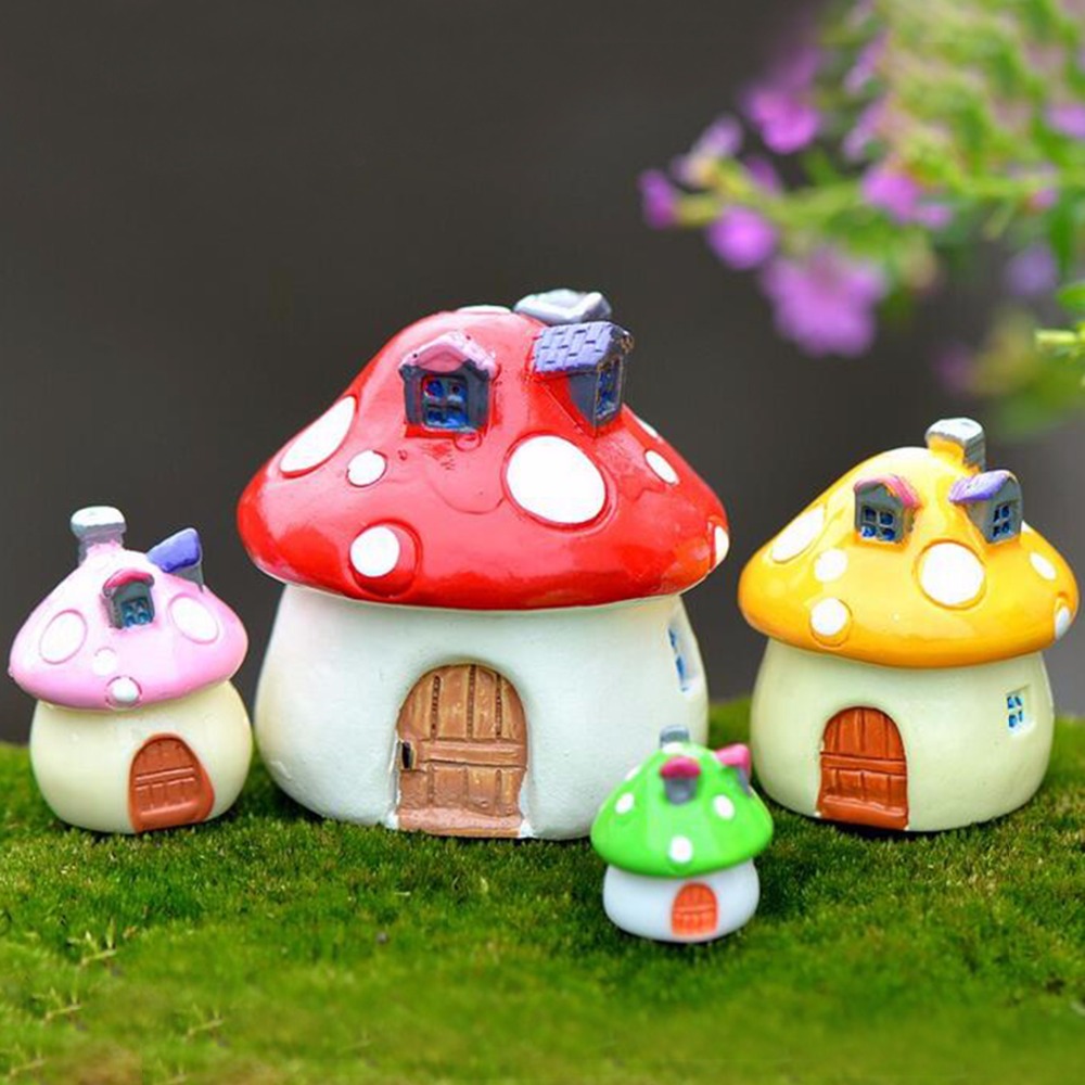 Colorful Garden Mushroom House - Bonsai Garden World ulasan dan harga