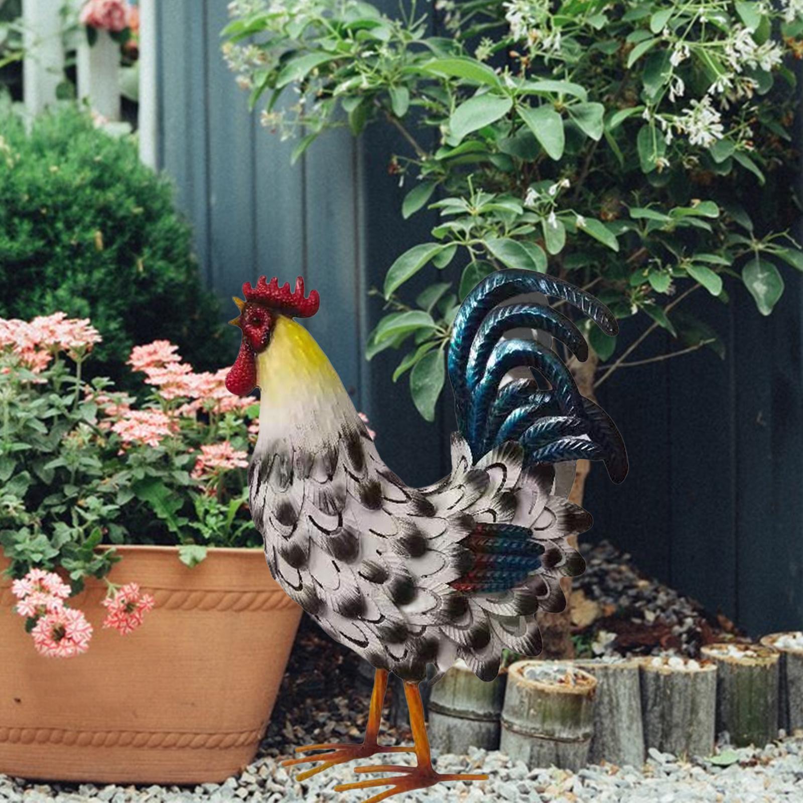 Metal Rooster Decoration Chick - Bonsai Garden Ideas ulasan dan harga