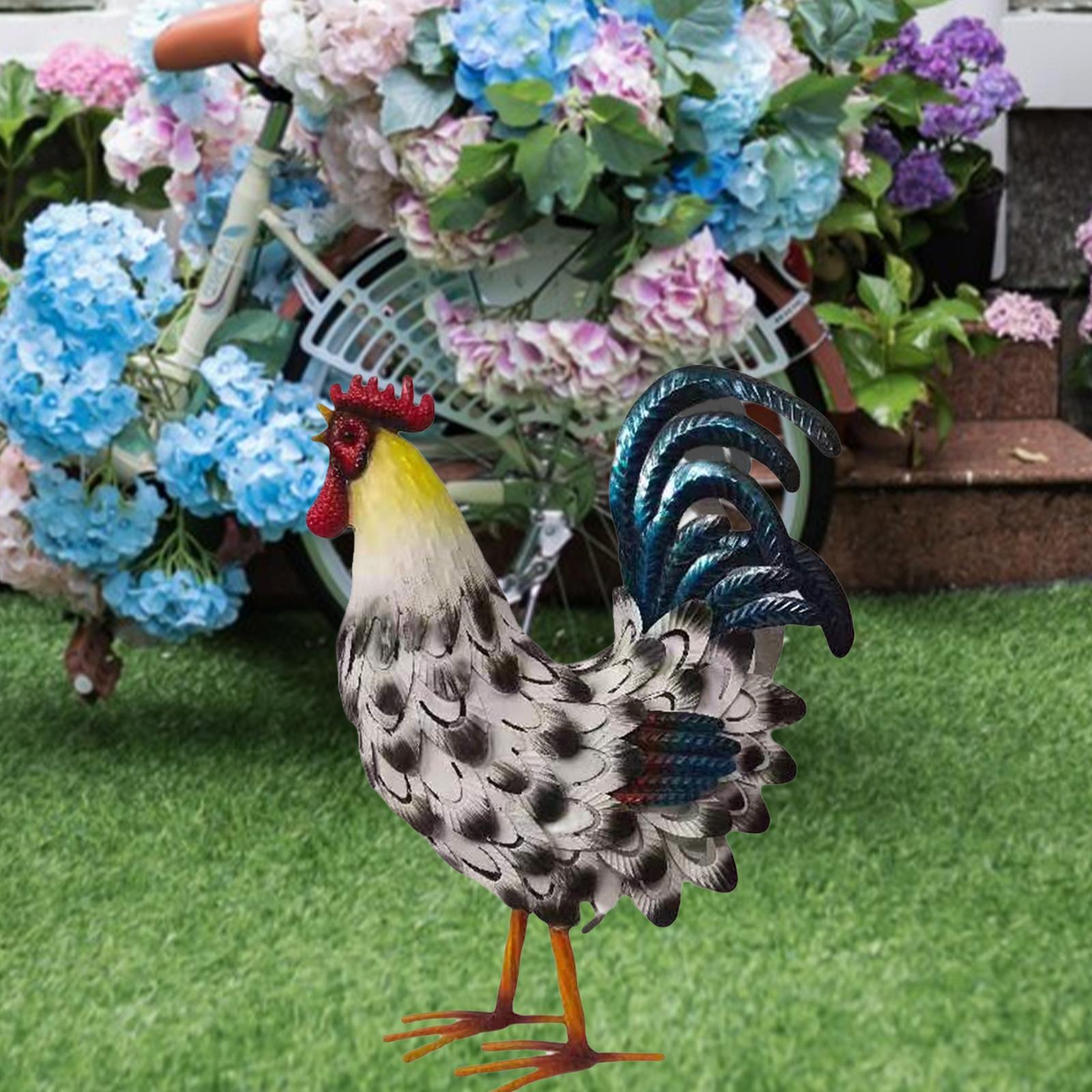 Metal Rooster Decoration Chick - Bonsai Garden Ideas ulasan dan harga