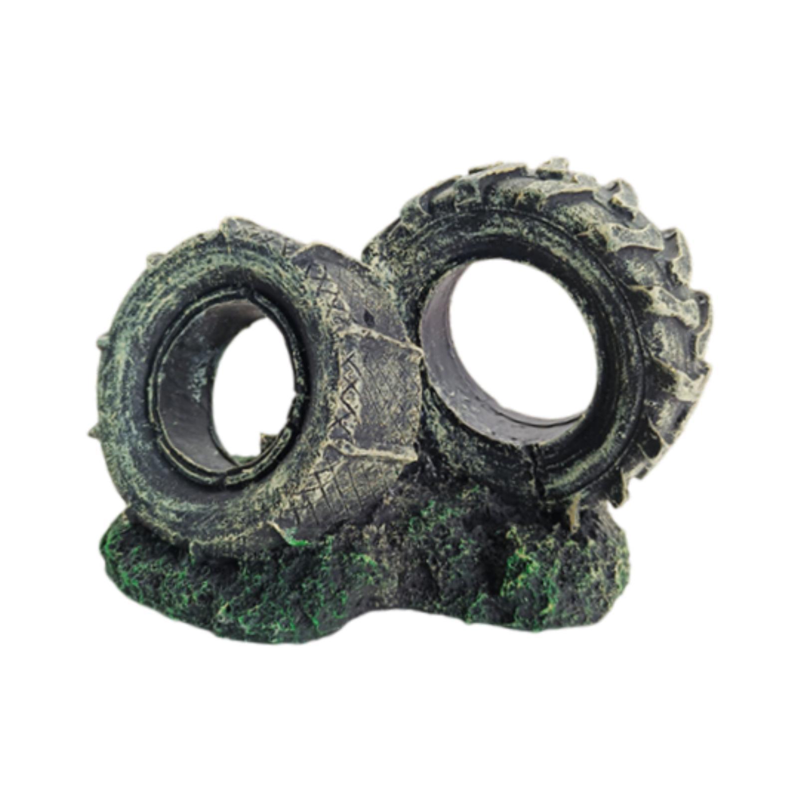 Aquarium Ornament Resin Tyre S - Bonsai Garden Set Up ulasan dan harga