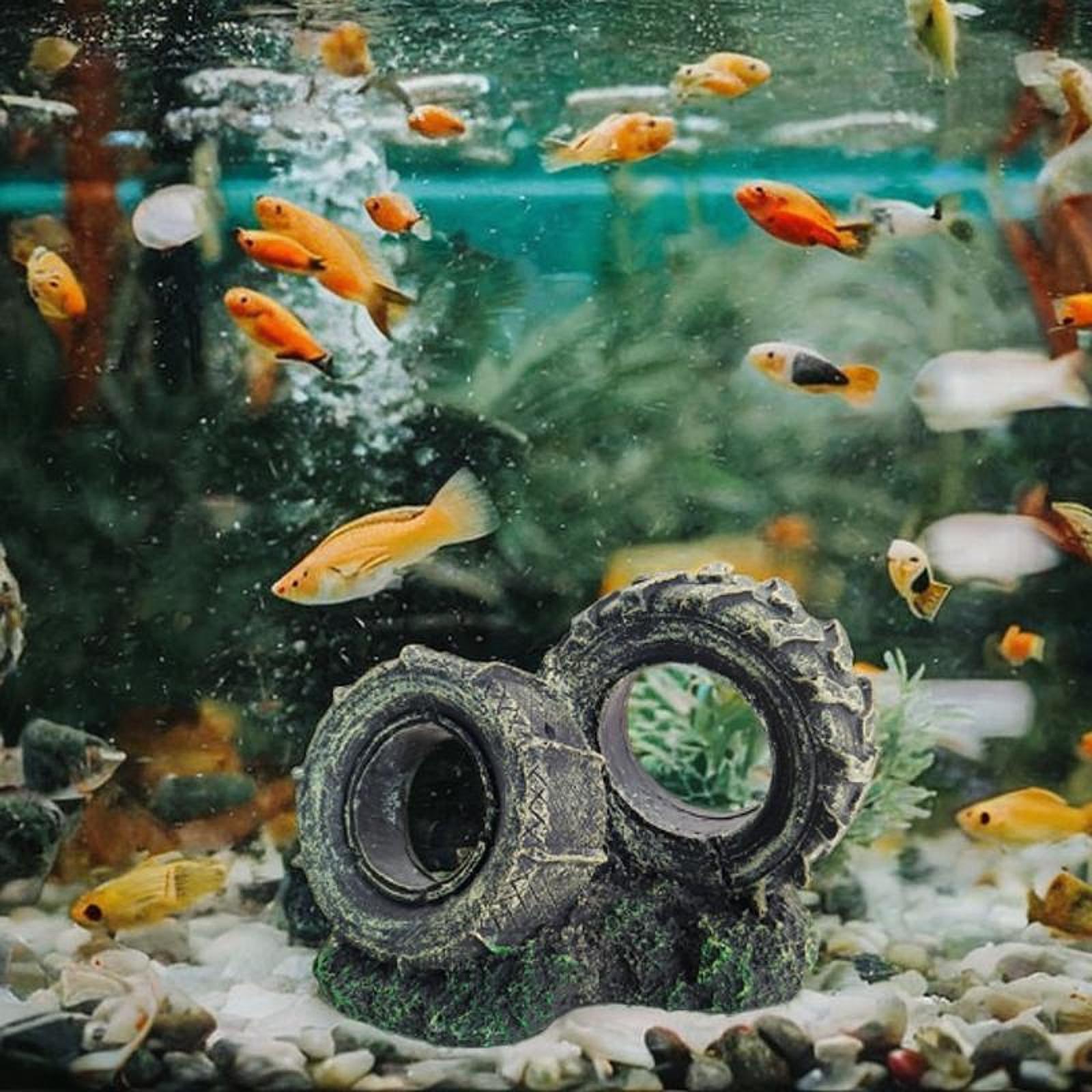 Aquarium Ornament Resin Tyre S - Bonsai Garden Set Up ulasan dan harga