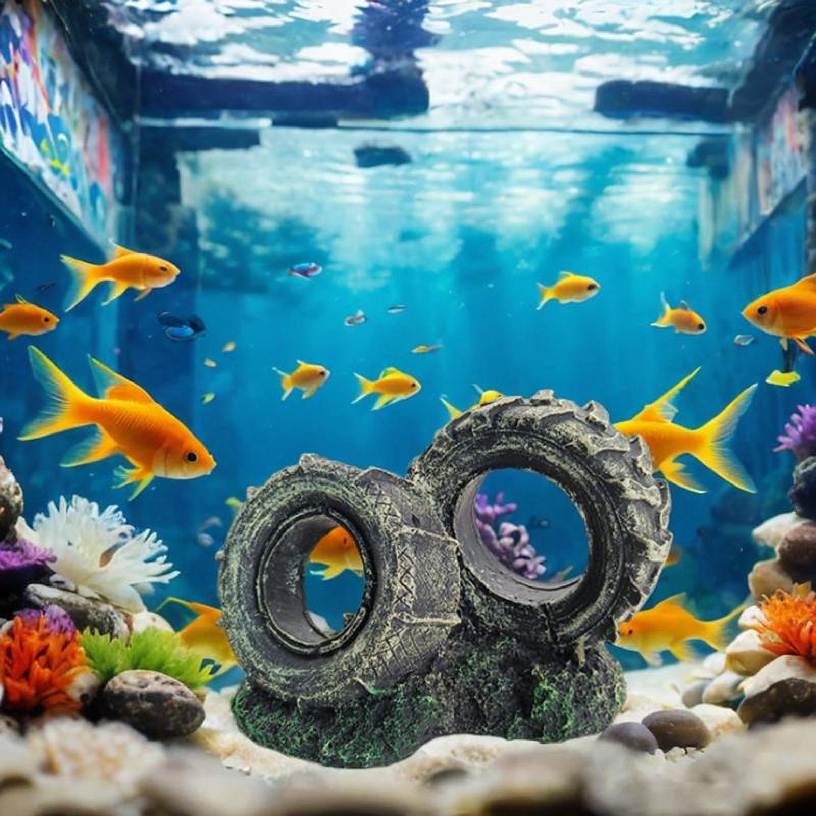 Aquarium Ornament Resin Tyre S - Bonsai Garden Set Up ulasan dan harga